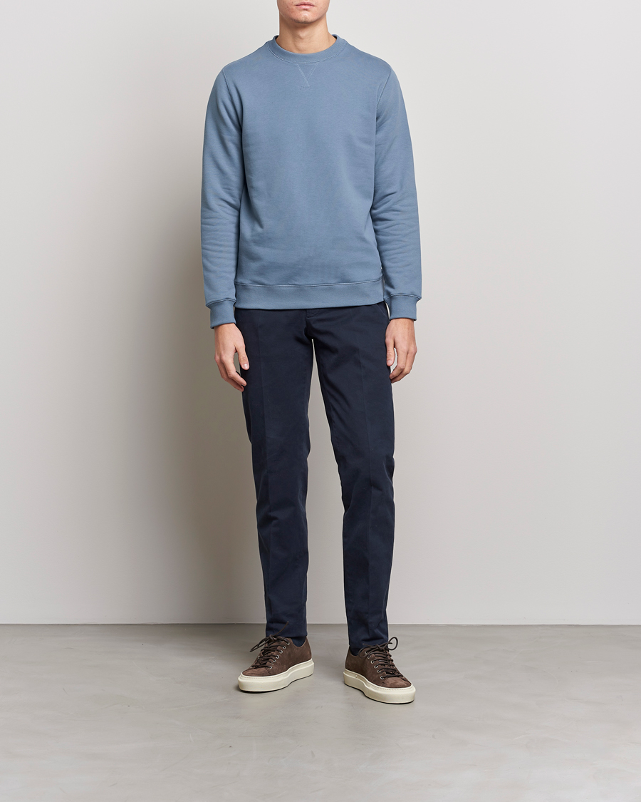 Herre | Gensere | Stenströms | Cotton Collage Crew Neck Blue