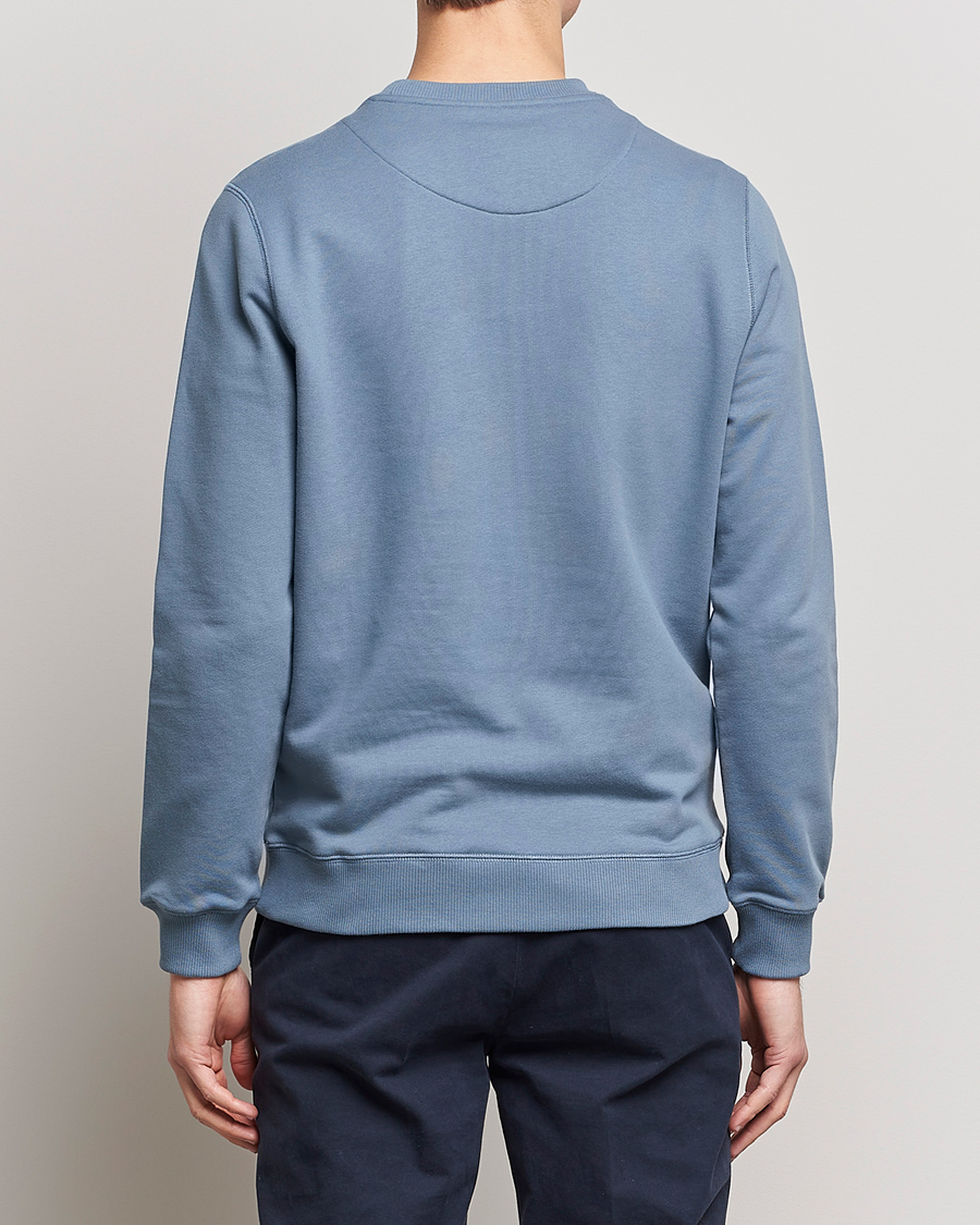 Herre | Gensere | Stenströms | Cotton Collage Crew Neck Blue