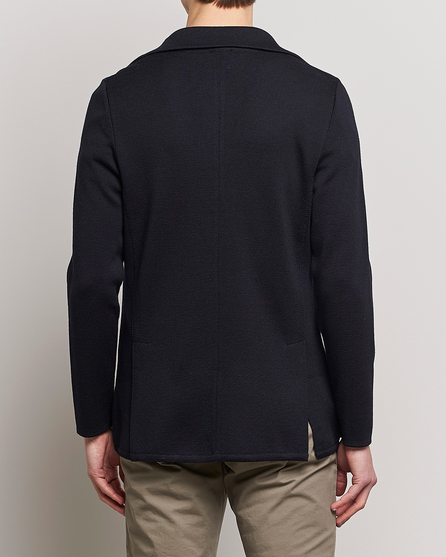 Herre | Dressjakker | Stenströms | Milano Knitted Merino Blazer Navy