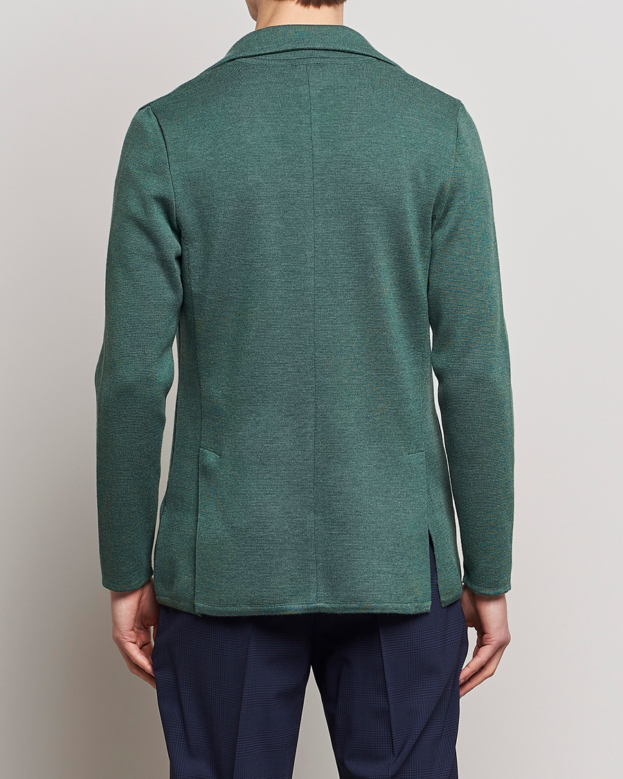 Herre | Dressjakker | Stenströms | Knitted Merino Blazer Green
