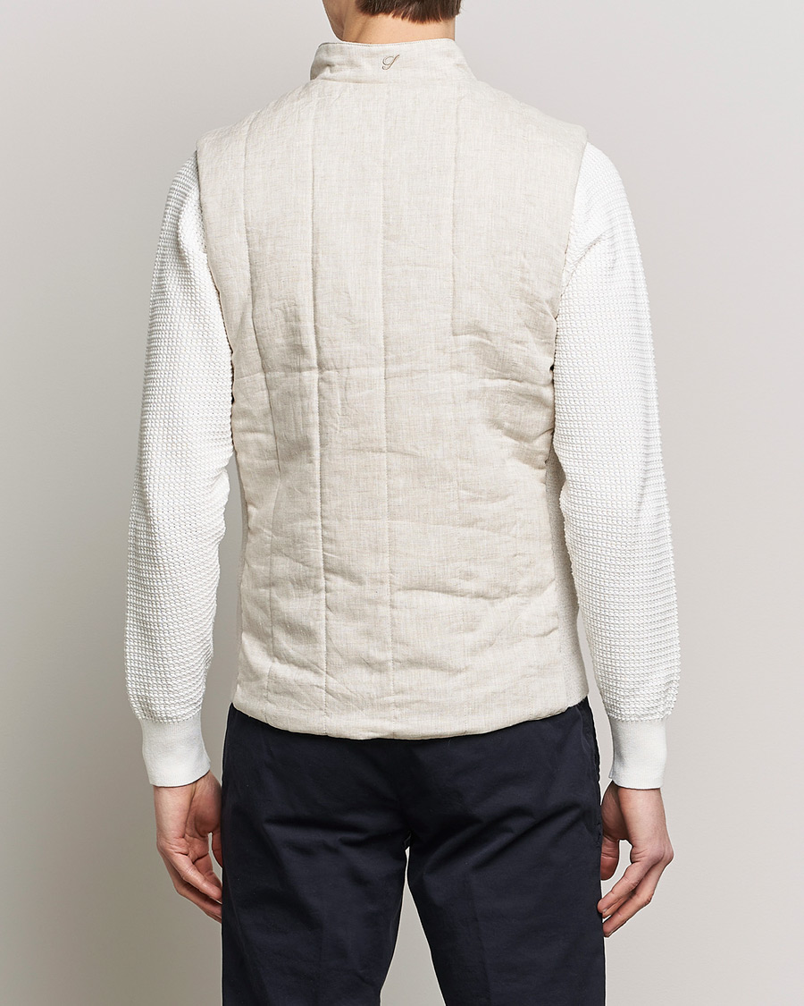 Herre | Vester | Stenströms | Hybrid Linen/Merino Vest Beige