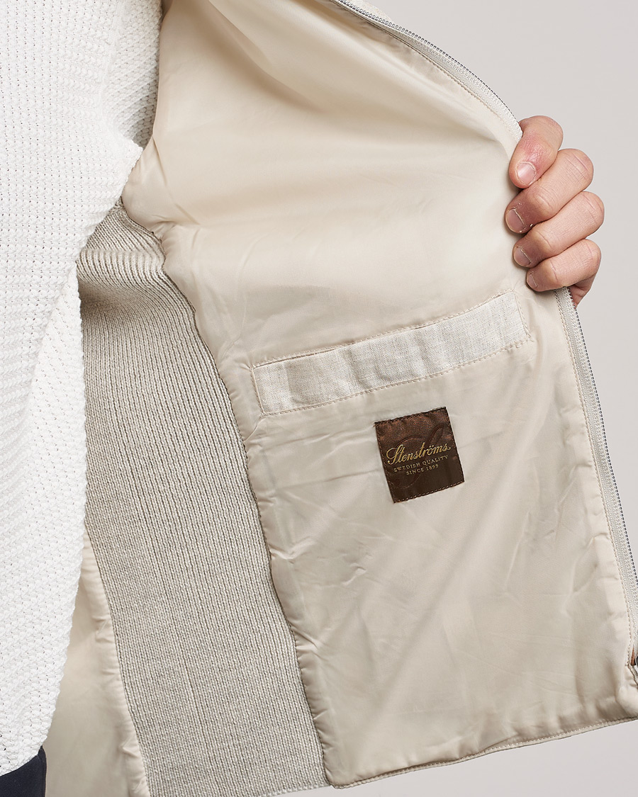 Herre | Vester | Stenströms | Hybrid Linen/Merino Vest Beige