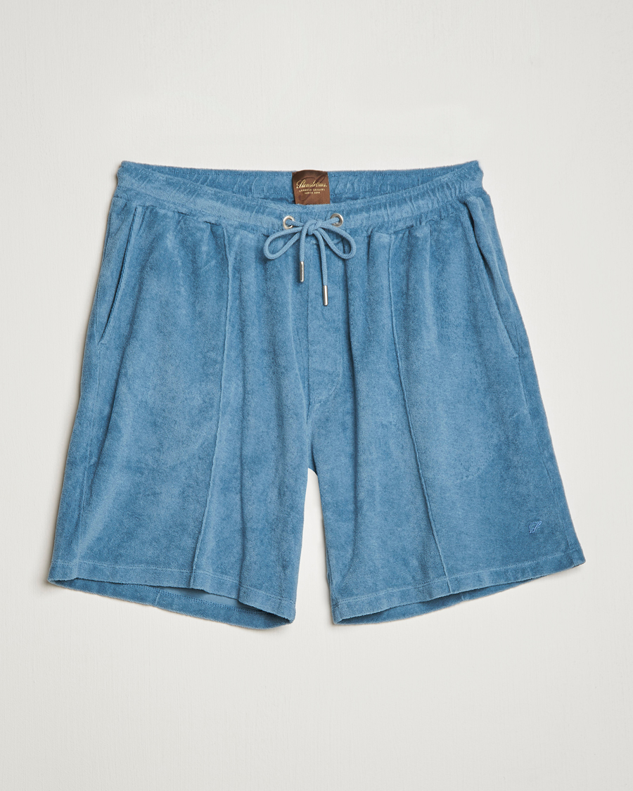 Herre | Shorts | Stenströms | Terry Cotton Shorts Petrol Blue