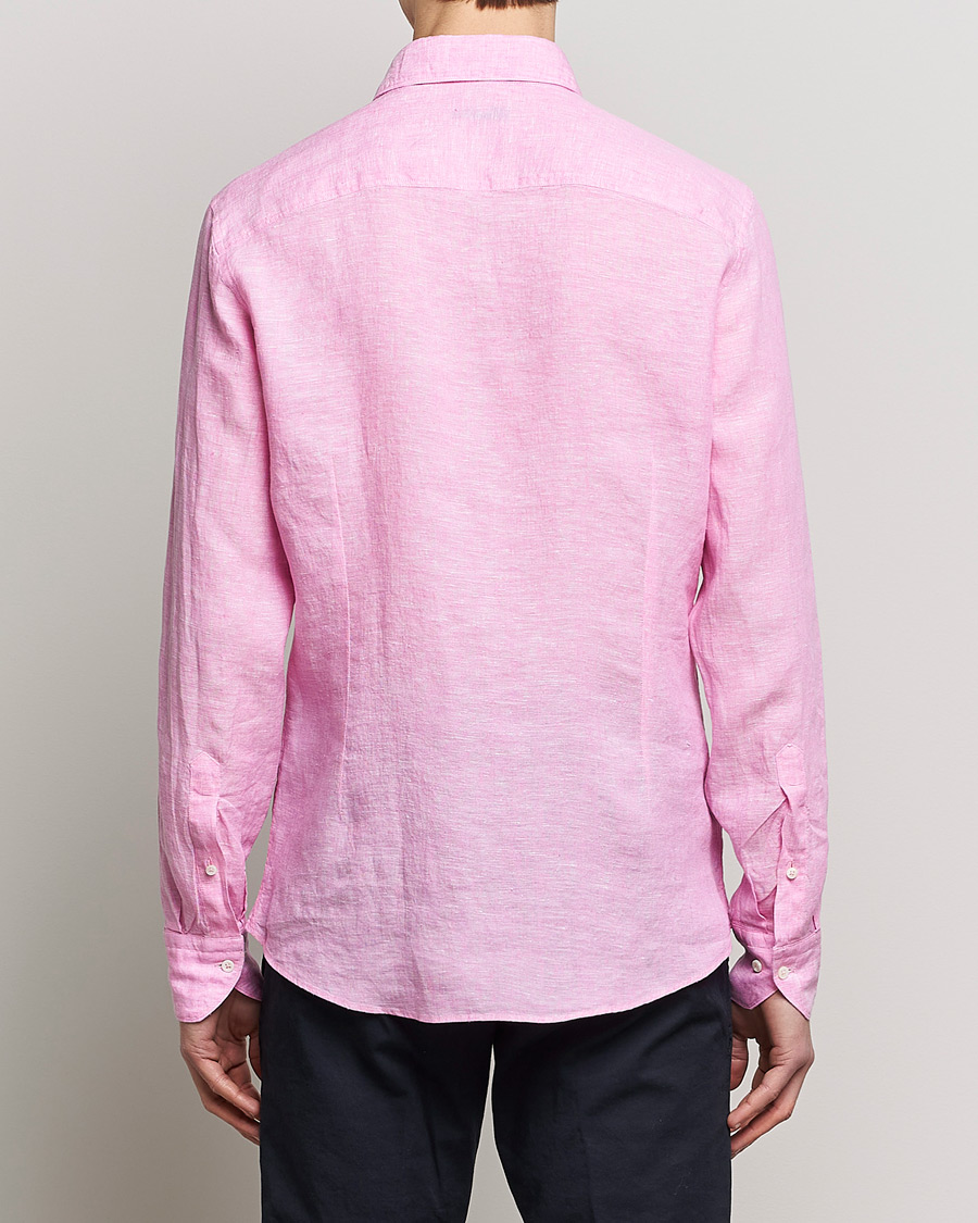 Herre | Skjorter | Stenströms | Slimline Cut Away Linen Shirt Pink