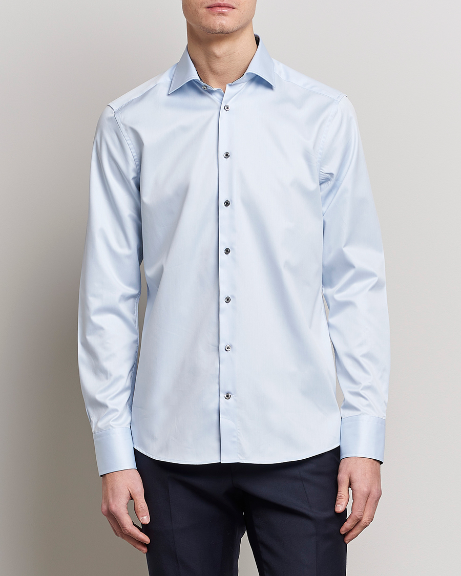 Herre | Skjorter | Stenströms | Slimline Cut Away Contrast Shirt Blue