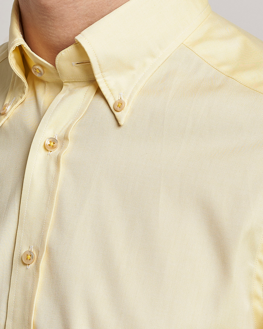 Herre | Skjorter | Stenströms | Slimline Button Down Pinpoint Oxford Shirt Yellow