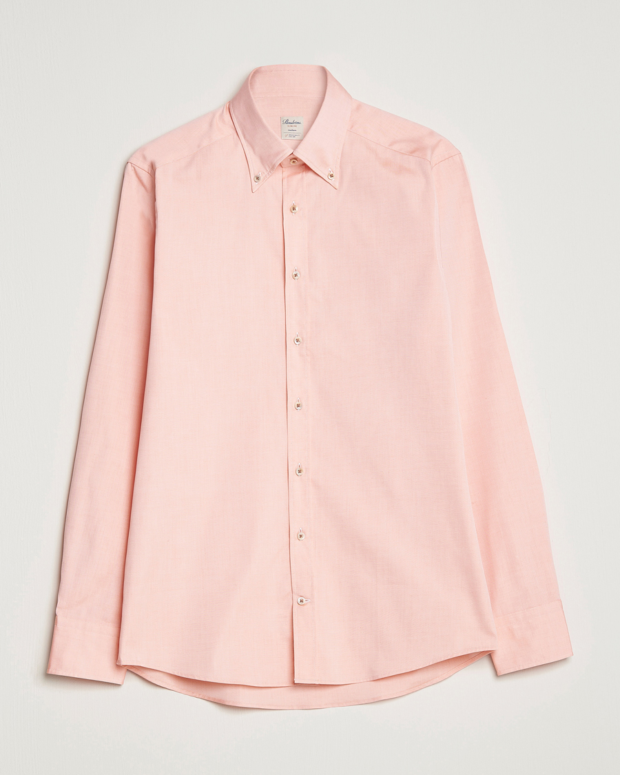 Herre | Skjorter | Stenströms | Slimline Button Down Pinpoint Oxford Shirt Orange