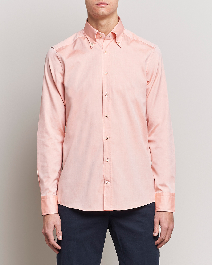 Herre |  | Stenströms | Slimline Button Down Pinpoint Oxford Shirt Orange