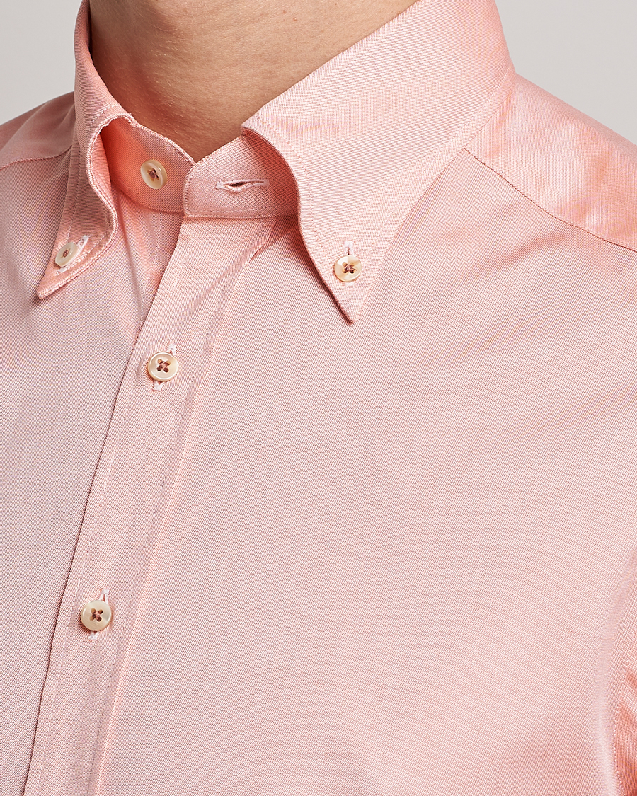 Herre | Skjorter | Stenströms | Slimline Button Down Pinpoint Oxford Shirt Orange