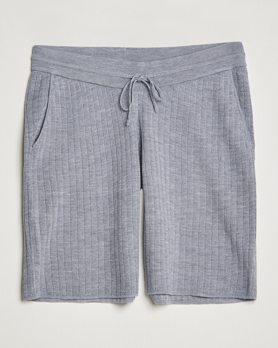 Herre | Shorts | Stenströms | Merino/Lyocell Ribbed Shorts Grey