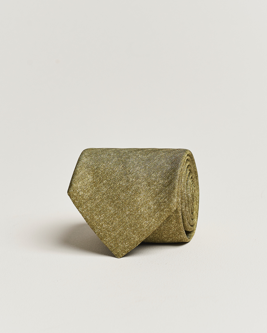 Herre | Stenströms Silk/Linen Tie Green | Stenströms | Silk/Linen Tie Green