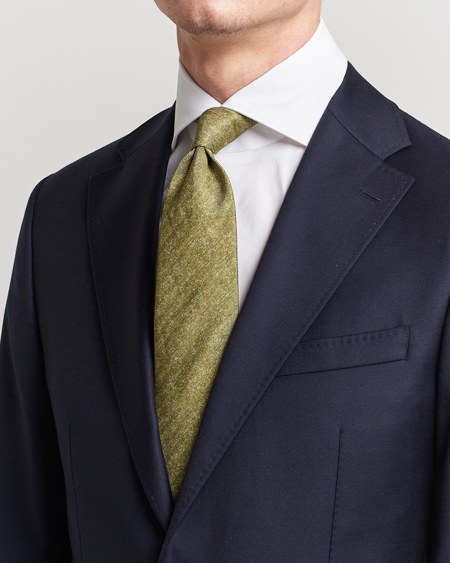 Herre |  | Stenströms | Silk/Linen Tie Green