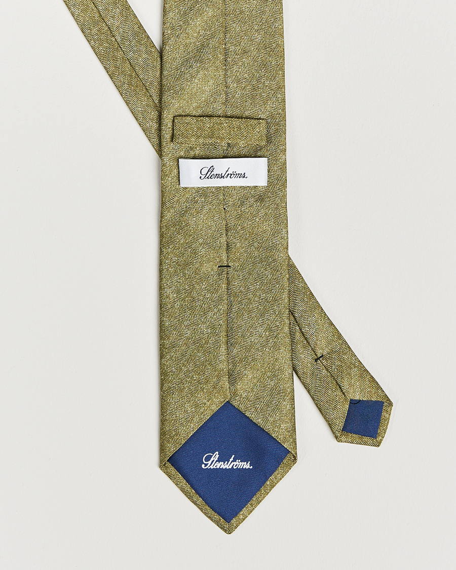 Herre | Stenströms Silk/Linen Tie Green | Stenströms | Silk/Linen Tie Green