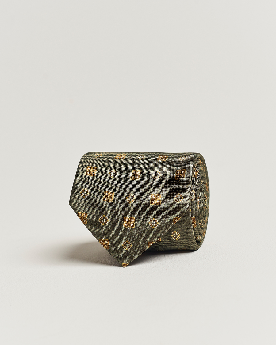 Herre | Stenströms Printed Silk Tie Grey | Stenströms | Printed Silk Tie Grey