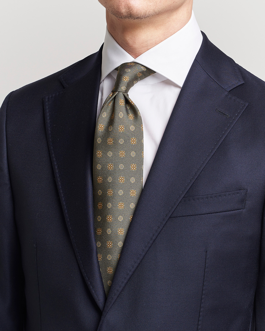 Herre | Stenströms Printed Silk Tie Grey | Stenströms | Printed Silk Tie Grey