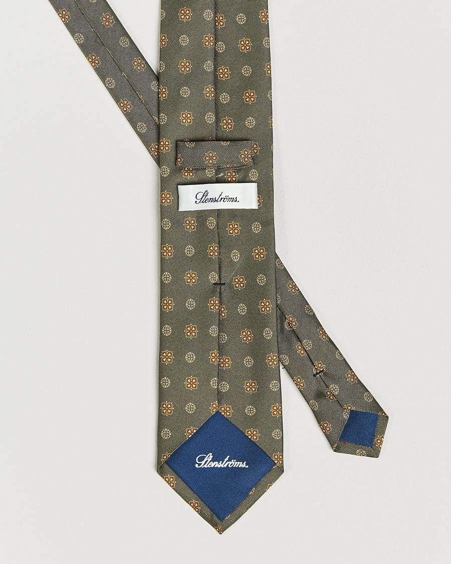 Herre | Stenströms Printed Silk Tie Grey | Stenströms | Printed Silk Tie Grey