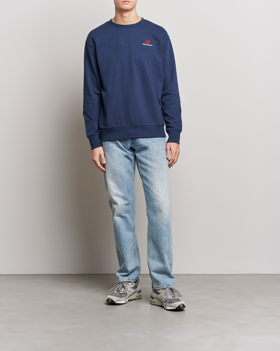 Herre | Gensere | New Balance | French Terry Sweatshirt Natural Indigo