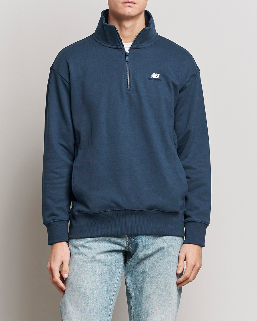 Herre | Gensere | New Balance | Athletics 90s 1/4 Zip Sweater Navy