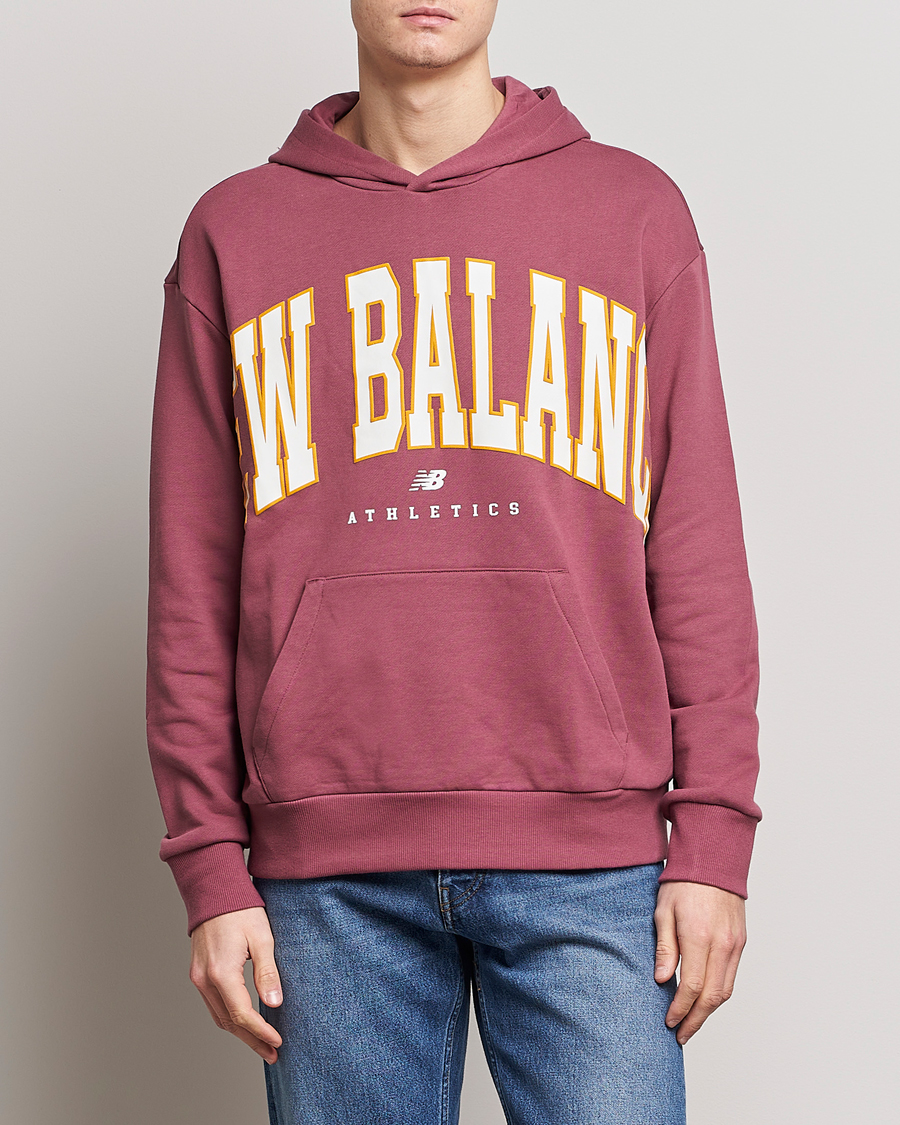 Herre |  | New Balance | Athletics Warped Hoodie Washed Burgundy