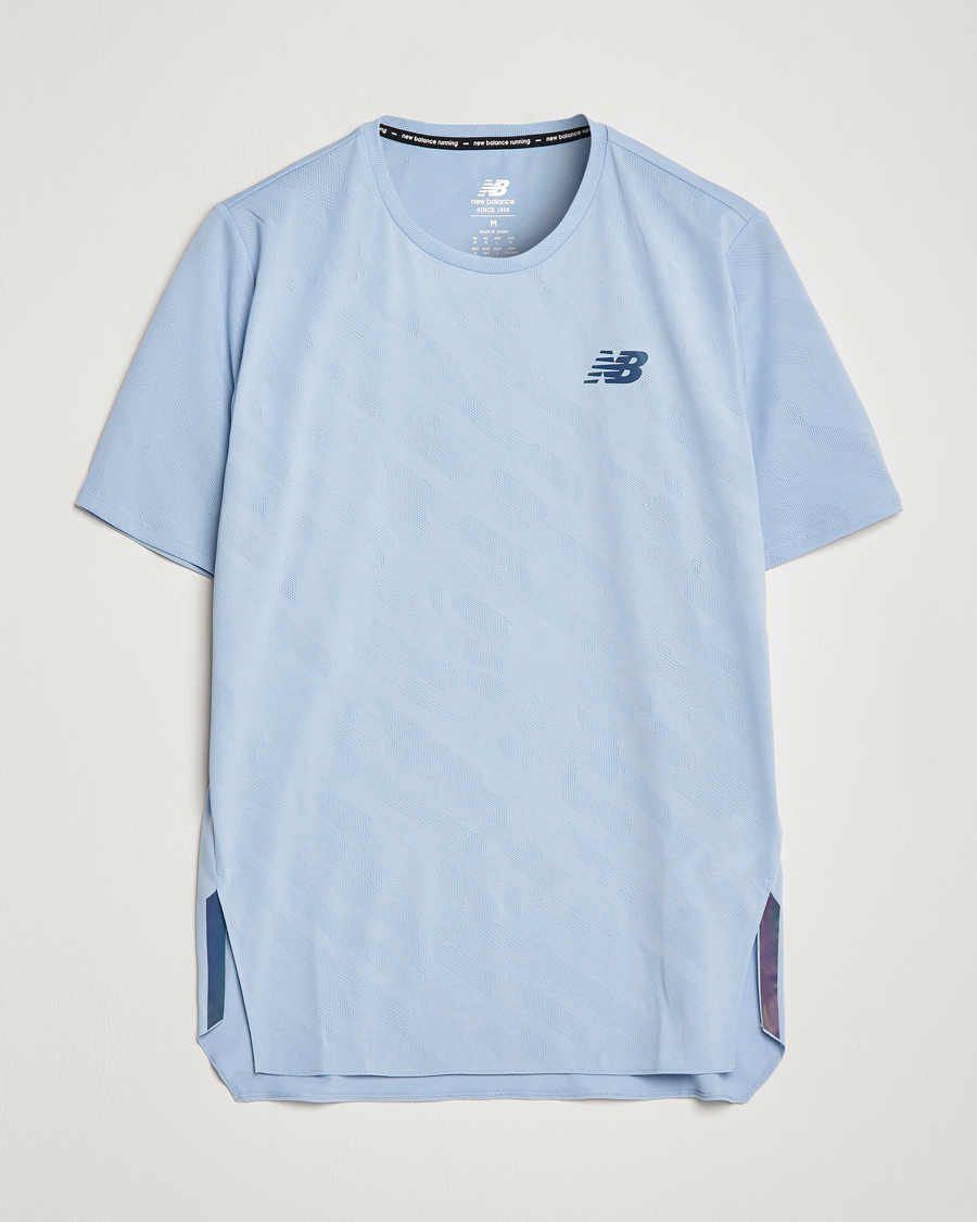 Herre | T-Shirts | New Balance Running | Q Speed Jacquard T-Shirt Light Arctic Grey
