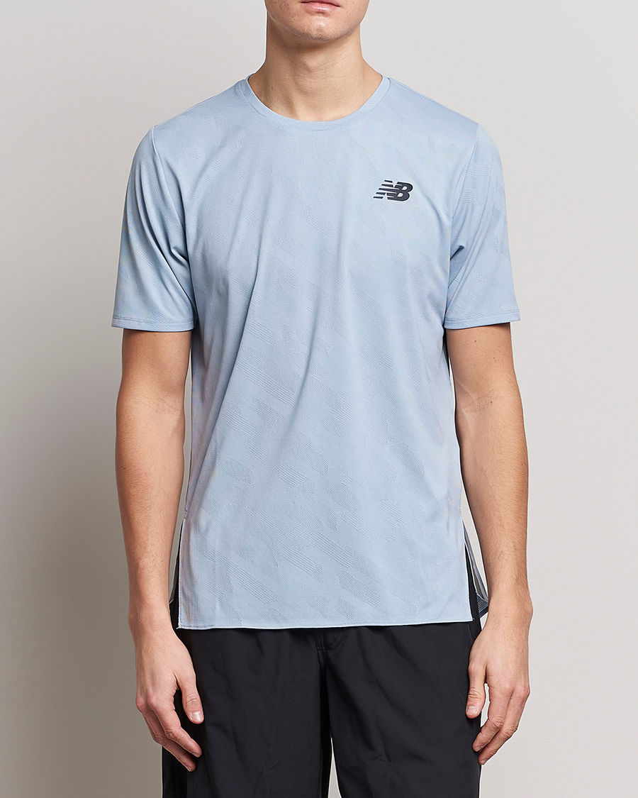 Herre | T-Shirts | New Balance Running | Q Speed Jacquard T-Shirt Light Arctic Grey