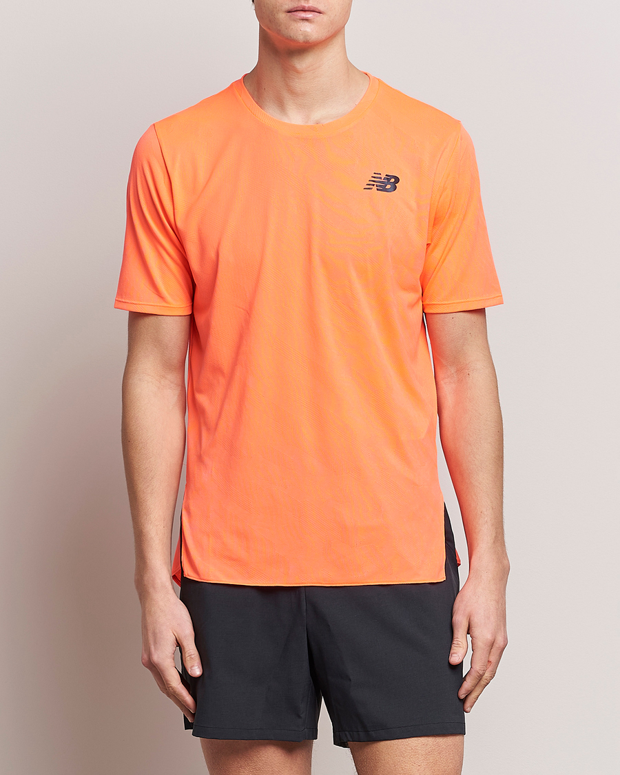 Herre |  | New Balance Running | Q Speed Jacquard T-Shirt Neon Dragonfly