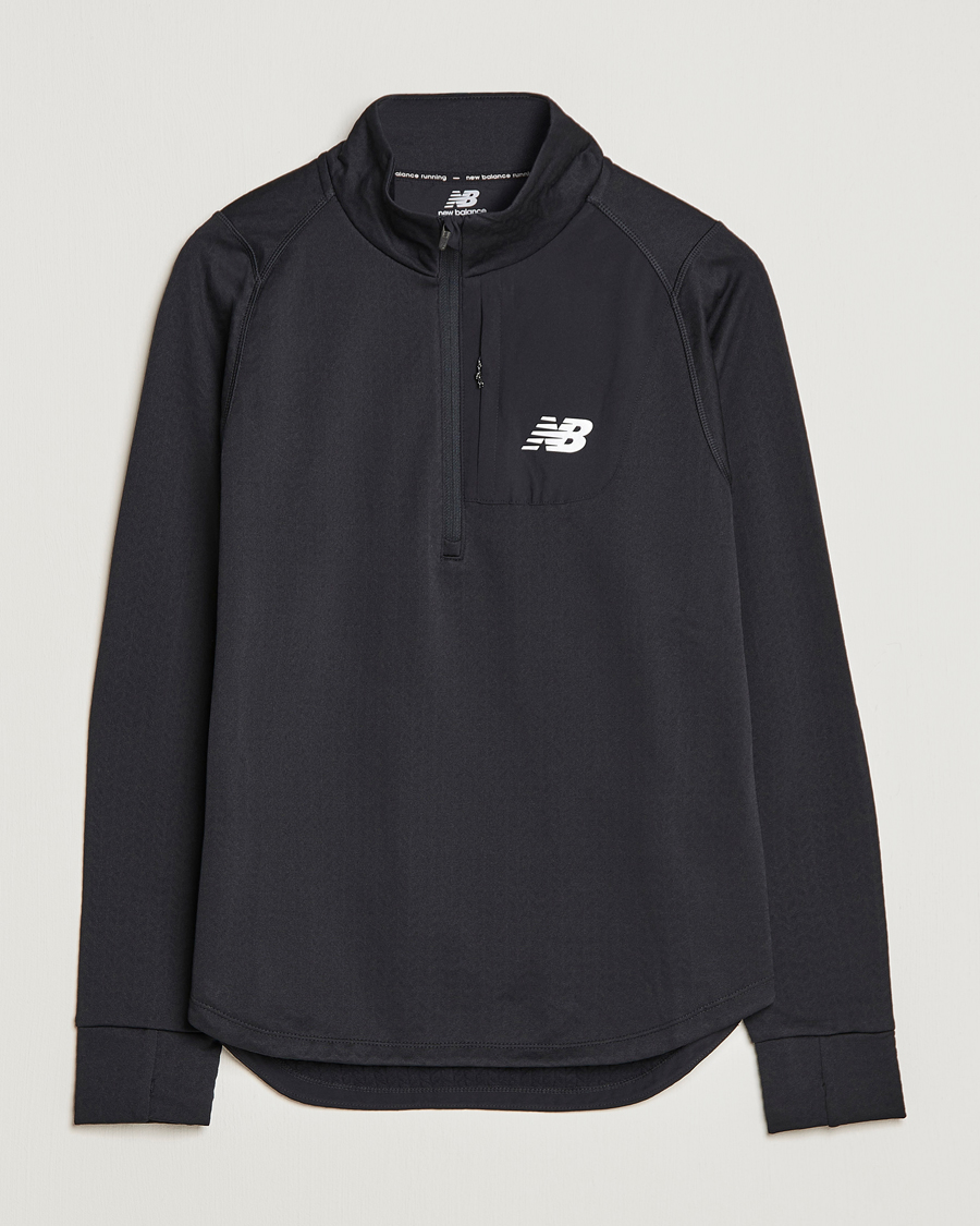 Herre | Gensere | New Balance Running | NB Heat Grid Half Zip Black