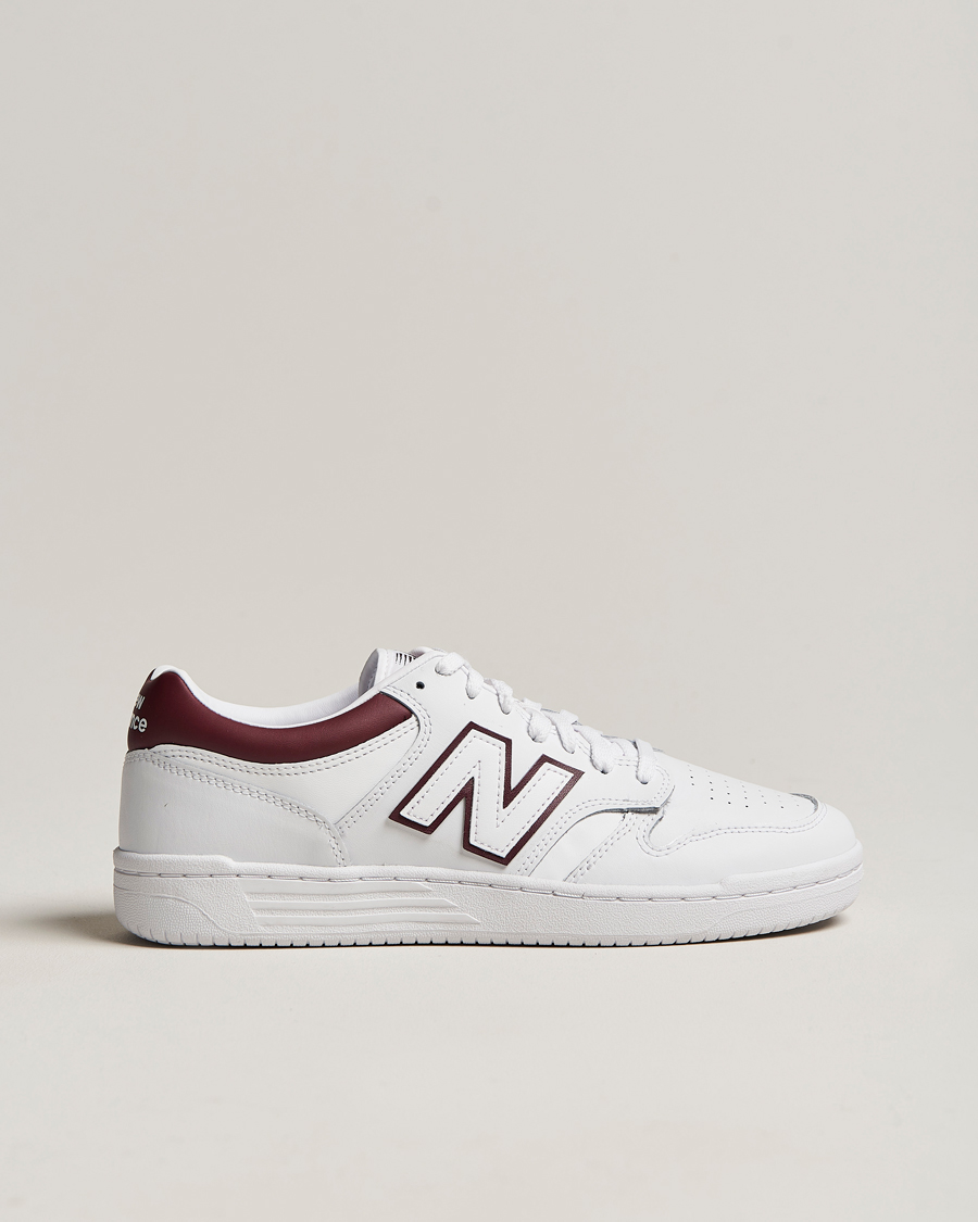 Herre | New Balance 480 Sneakers White/Burgundy | New Balance | 480 Sneakers White/Burgundy