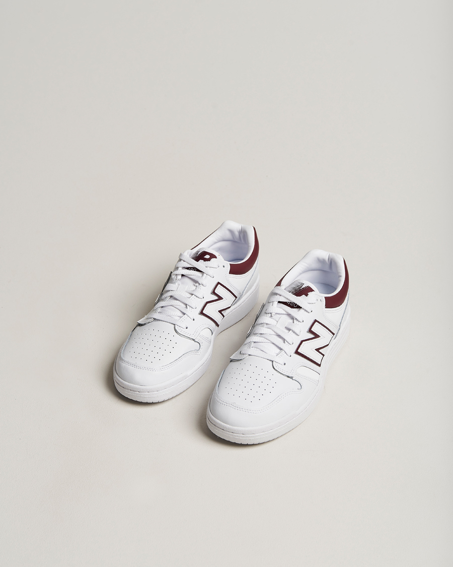 Herre | New Balance 480 Sneakers White/Burgundy | New Balance | 480 Sneakers White/Burgundy
