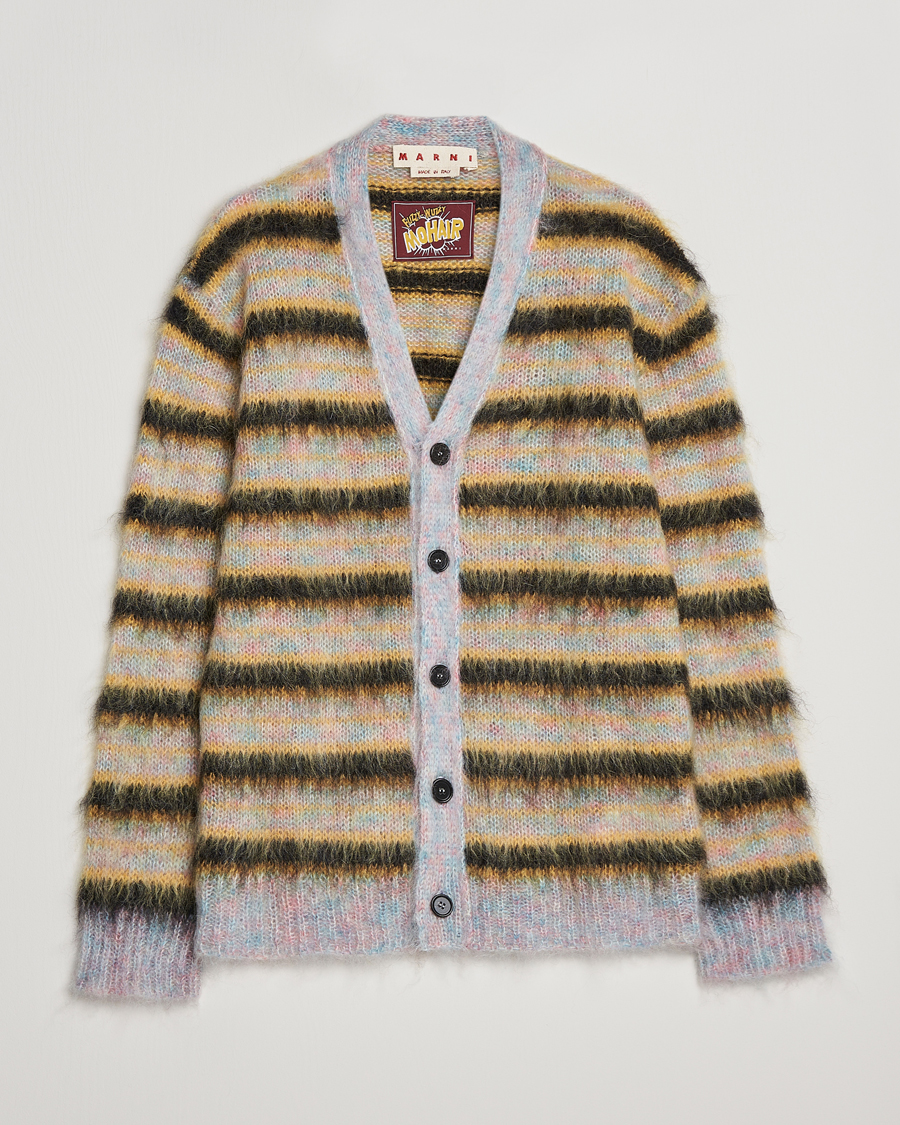 Herre | Gensere | Marni | Striped Mohair Cardigan Multicolor