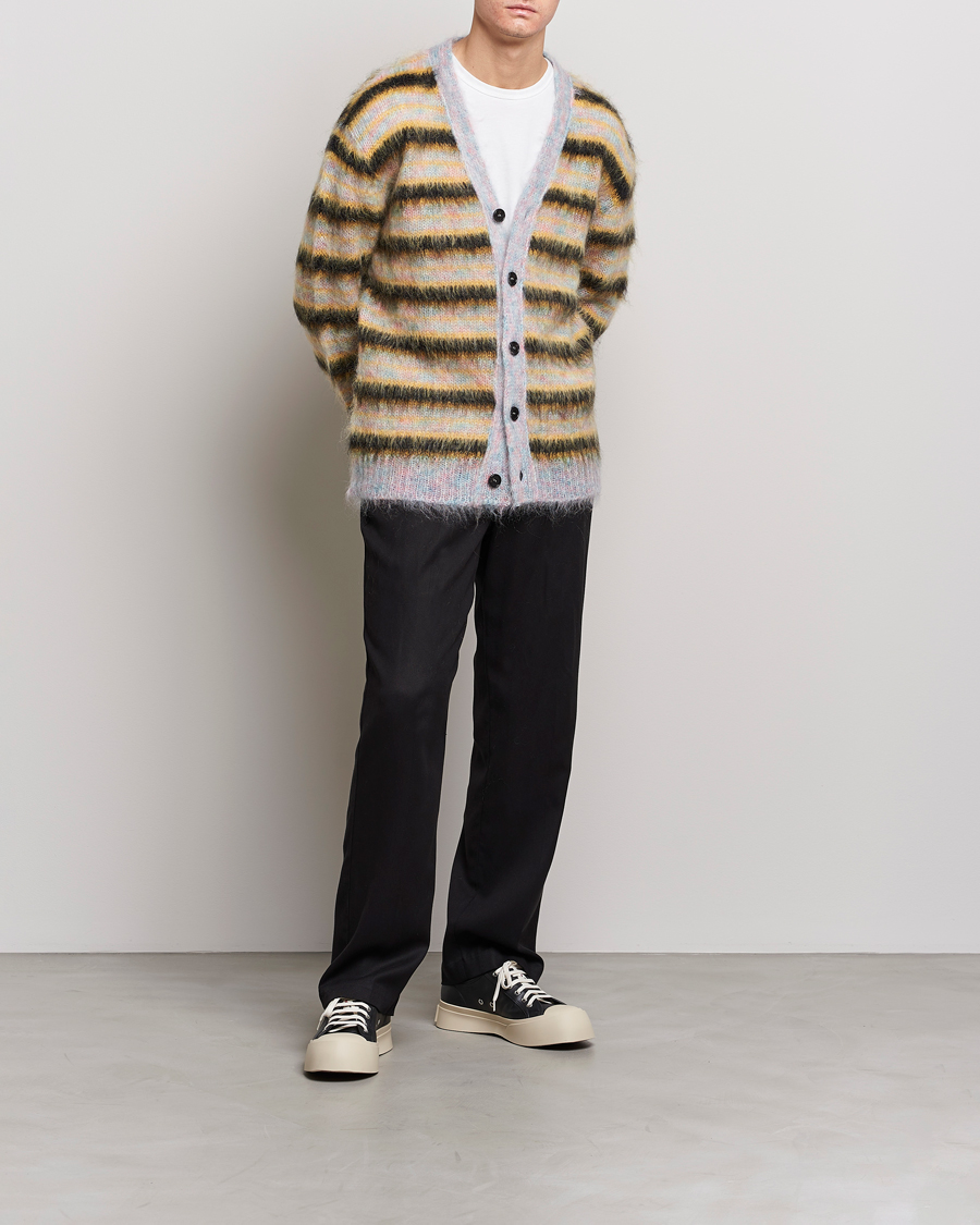 Herre | Gensere | Marni | Striped Mohair Cardigan Multicolor