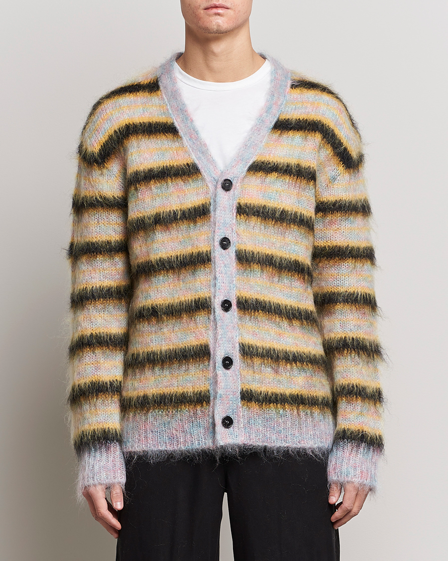 Herre | Gensere | Marni | Striped Mohair Cardigan Multicolor