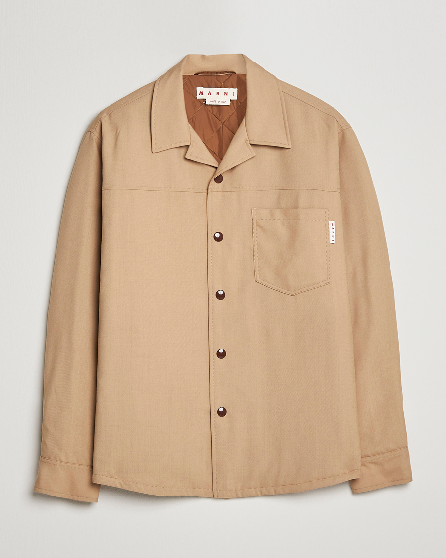 Herre | Jakker | Marni | Virgin Wool Shirt Jacket Dijon