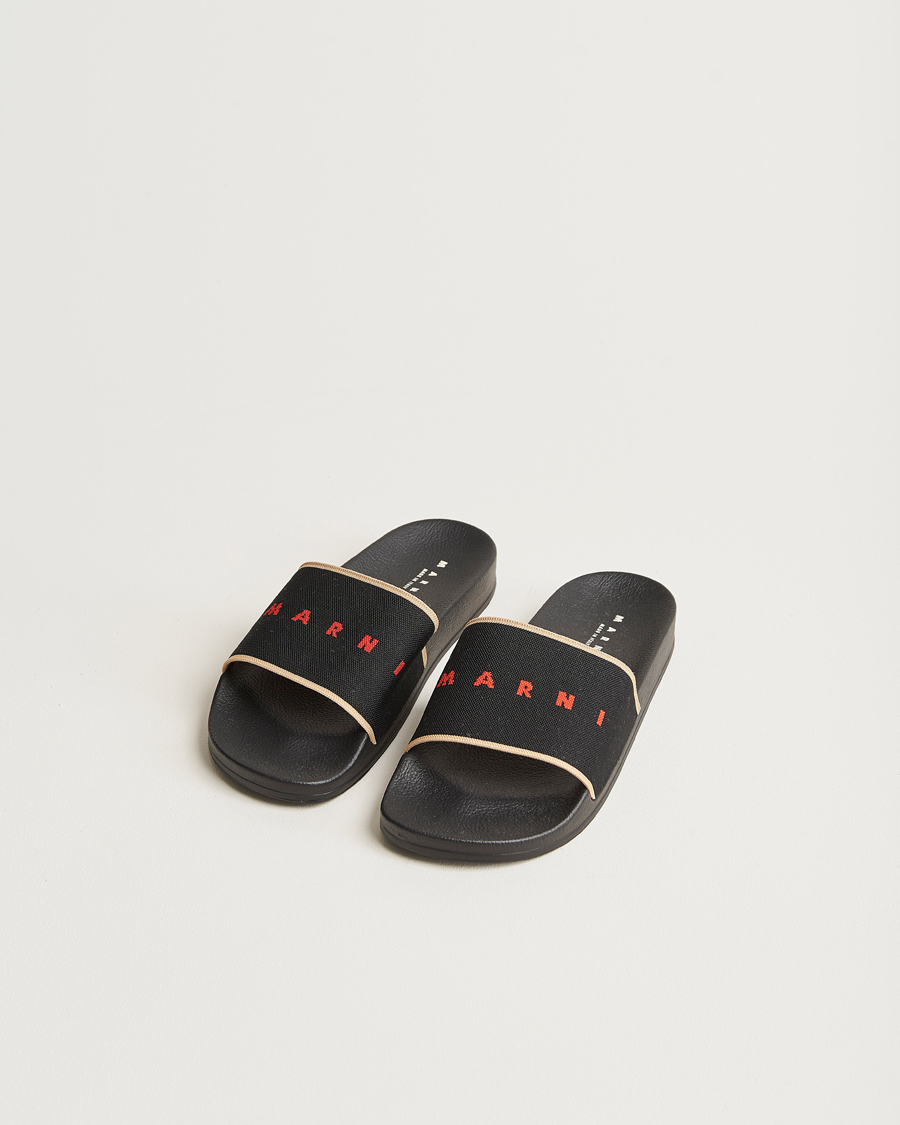 Herre | Sandaler og tøfler | Marni | Rubber Slides Black