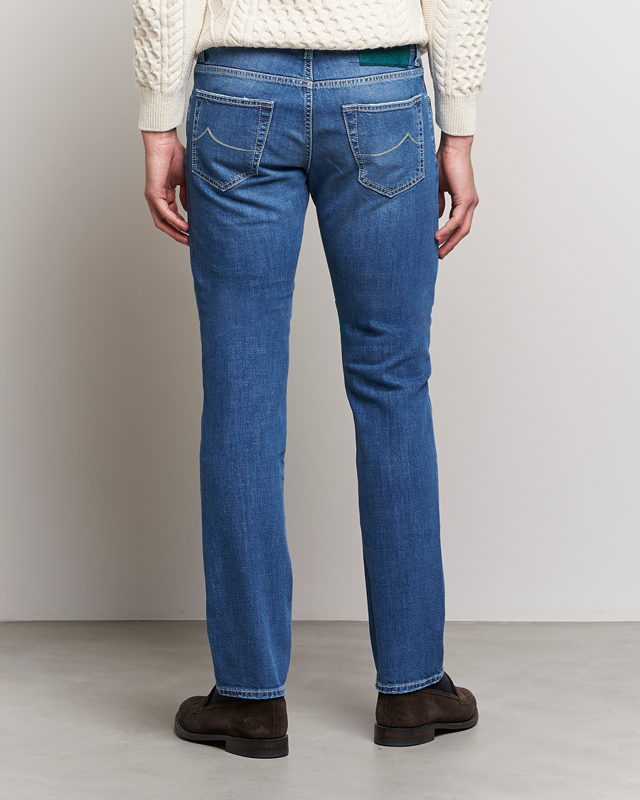 Herre | Jeans | Jacob Cohën | Nick Slim Fit Stretch Jeans Mid Light Blue