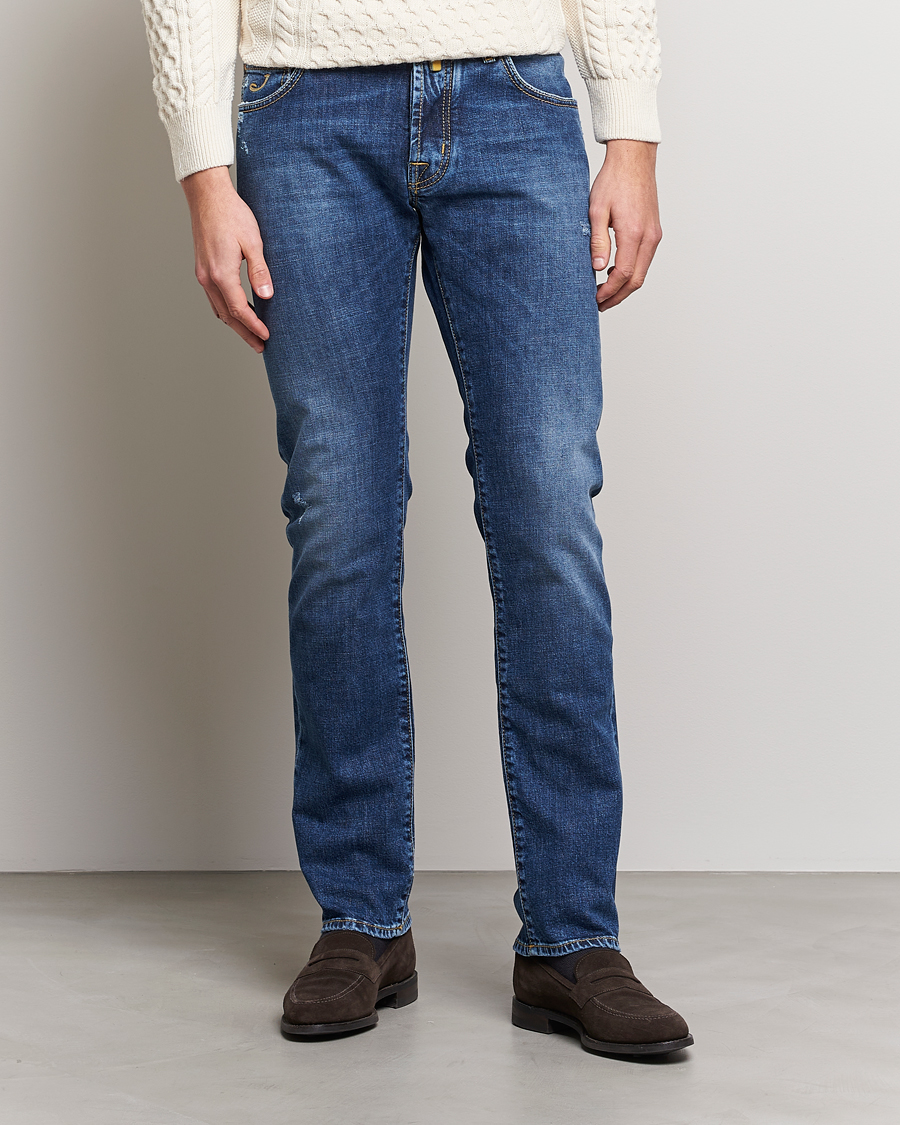 Herre | Jeans | Jacob Cohën | Nick Slim Fit Stretch Jeans Blue
