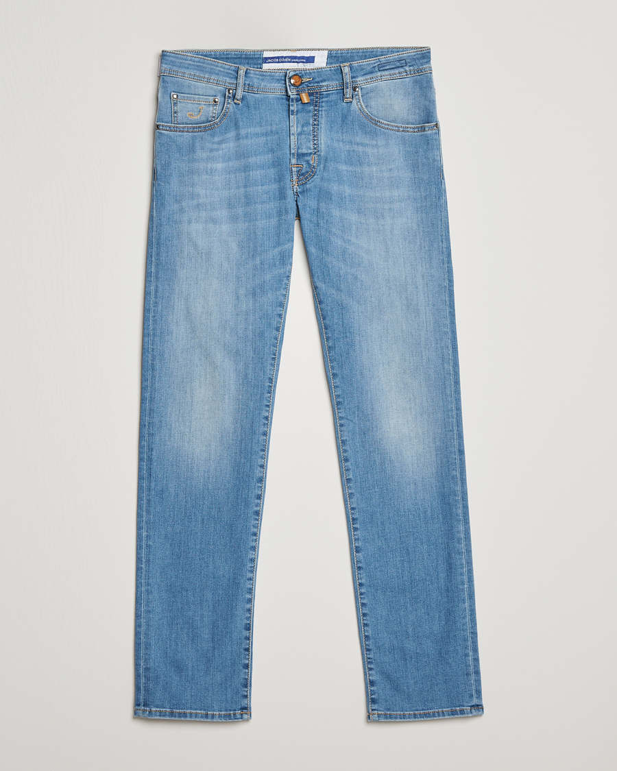 Herre | Jeans | Jacob Cohën | Nick Slim Fit Stretch Jeans Light Blue