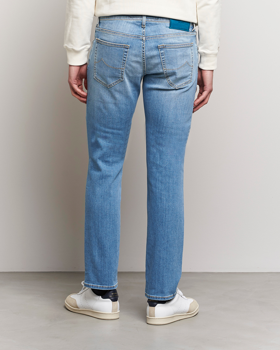 Herre | Jeans | Jacob Cohën | Nick Slim Fit Stretch Jeans Light Blue