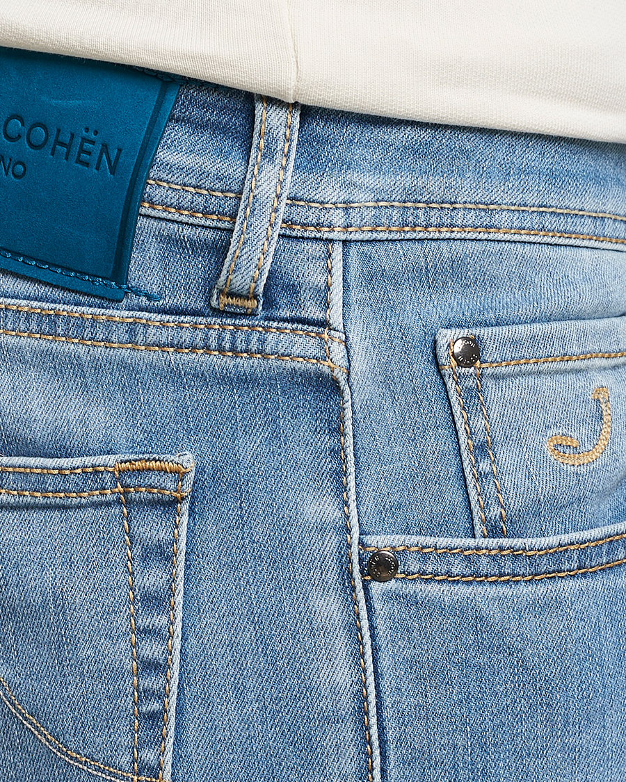 Herre | Jeans | Jacob Cohën | Nick Slim Fit Stretch Jeans Light Blue