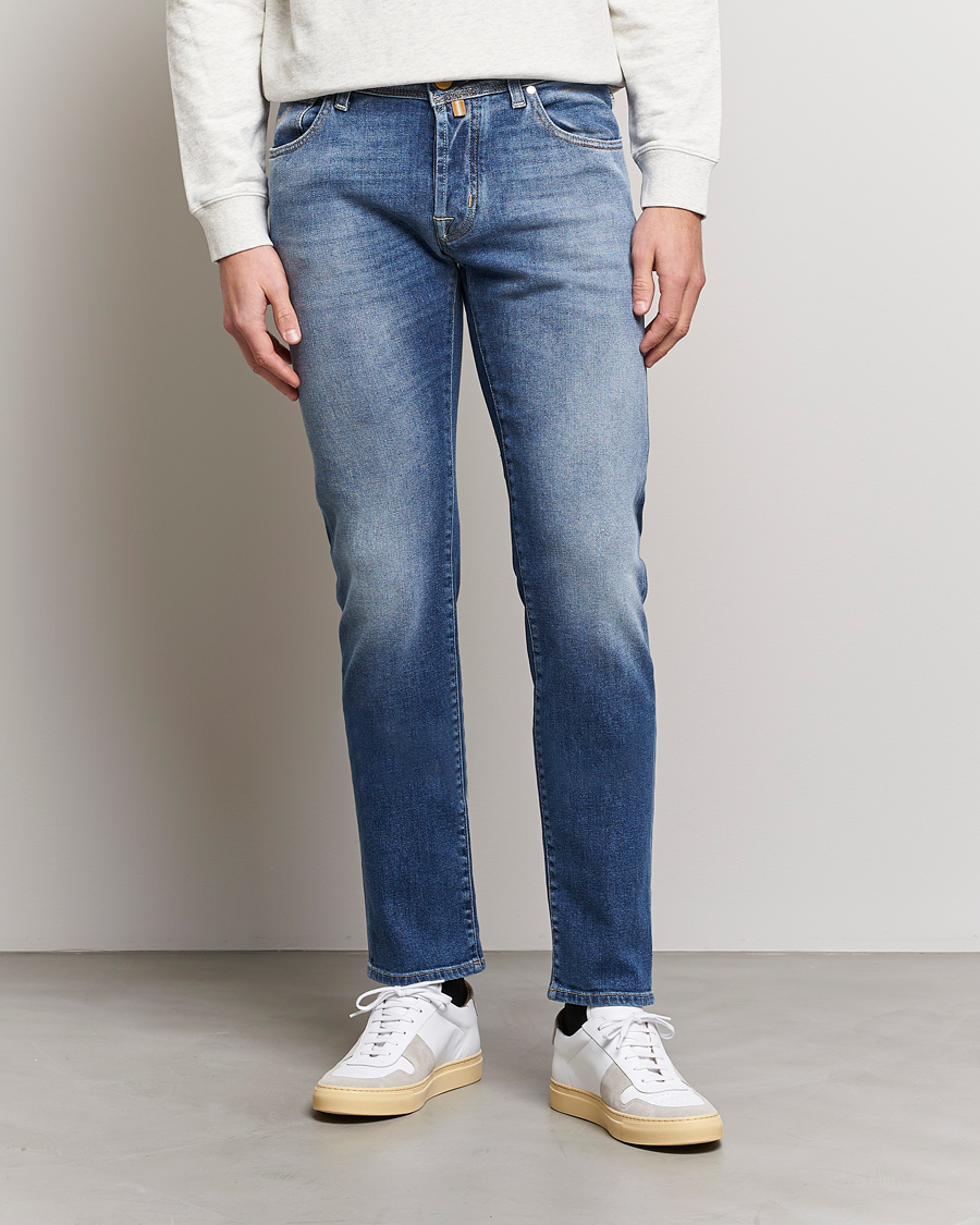 Herre | Jeans | Jacob Cohën | Nick Slim Fit Eco Friendly Stretch Jeans Mid Blue