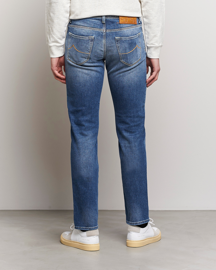 Herre | Jeans | Jacob Cohën | Nick Slim Fit Eco Friendly Stretch Jeans Mid Blue