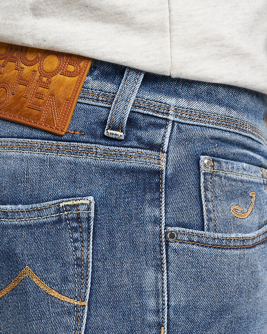 Herre | Jeans | Jacob Cohën | Nick Slim Fit Eco Friendly Stretch Jeans Mid Blue