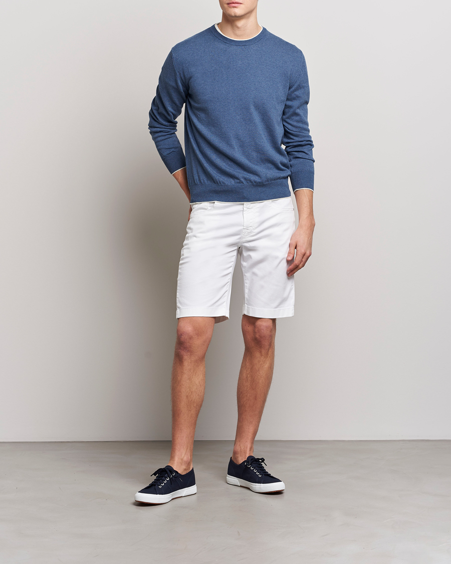Herre | Shorts | Jacob Cohën | Nicolas Cotton Twill Shorts White