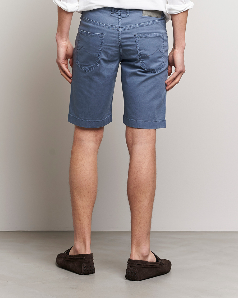 Herre | Shorts | Jacob Cohën | Nicolas Cotton Twill Shorts Blue Grey