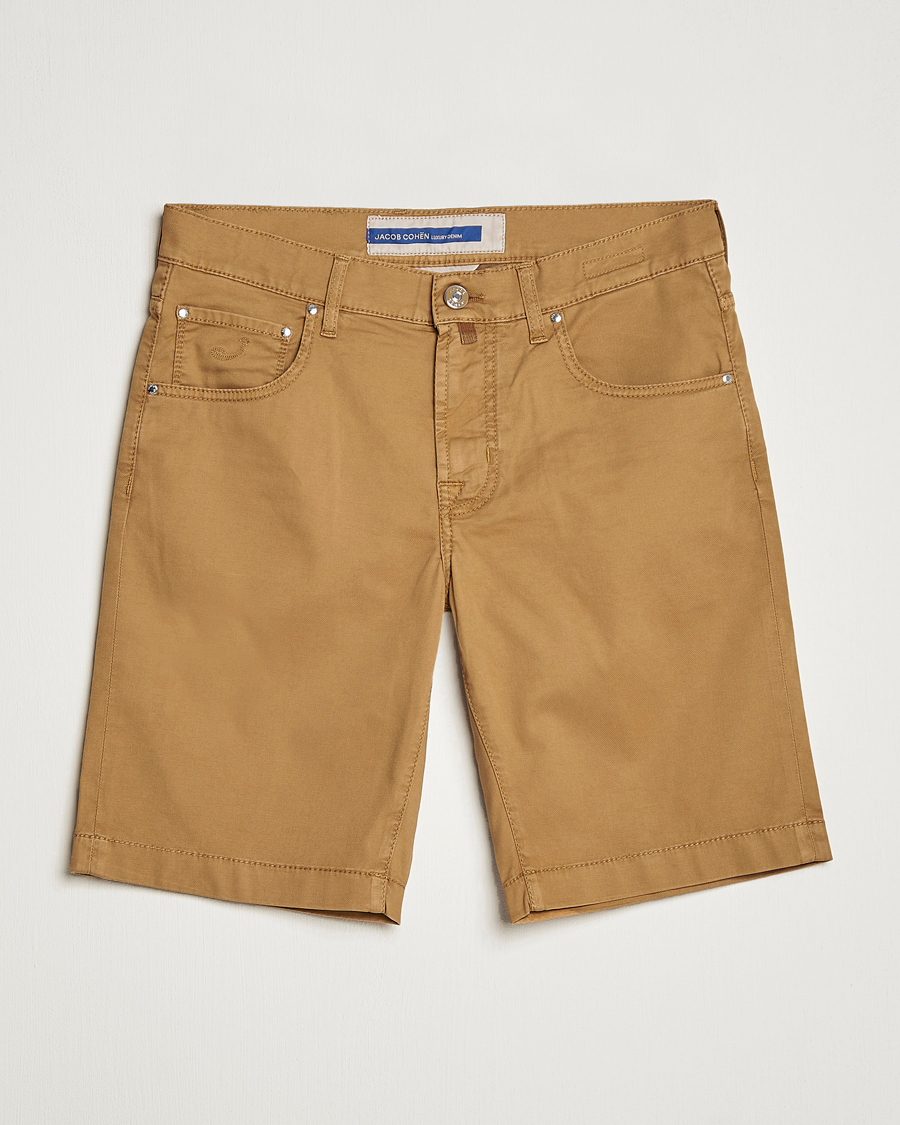 Herre | Shorts | Jacob Cohën | Nicolas Cotton Twill Shorts Beige