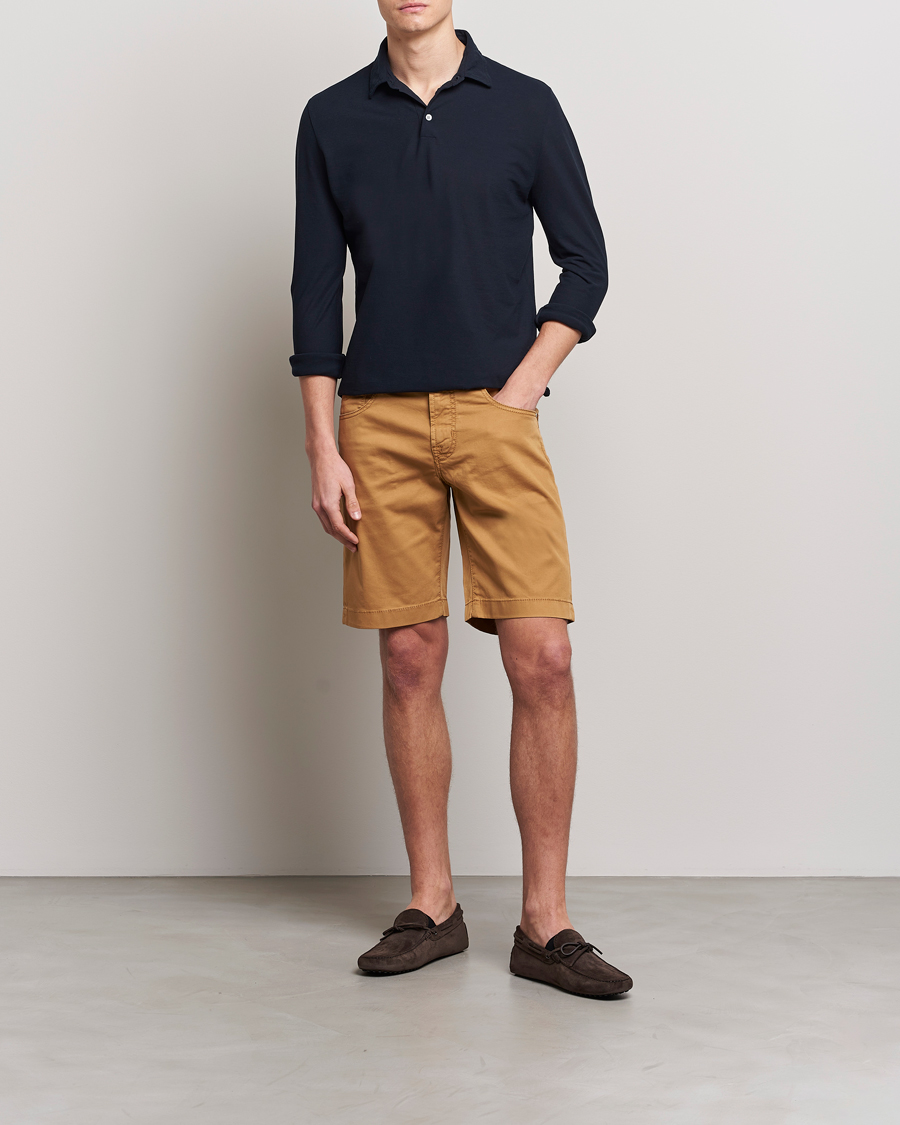 Herre | Shorts | Jacob Cohën | Nicolas Cotton Twill Shorts Beige