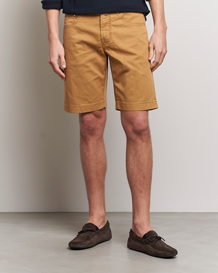 Herre | Shorts | Jacob Cohën | Nicolas Cotton Twill Shorts Beige