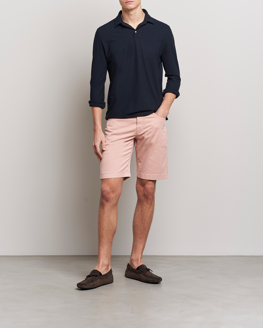 Herre | Shorts | Jacob Cohën | Nicolas Cotton Twill Shorts Pink