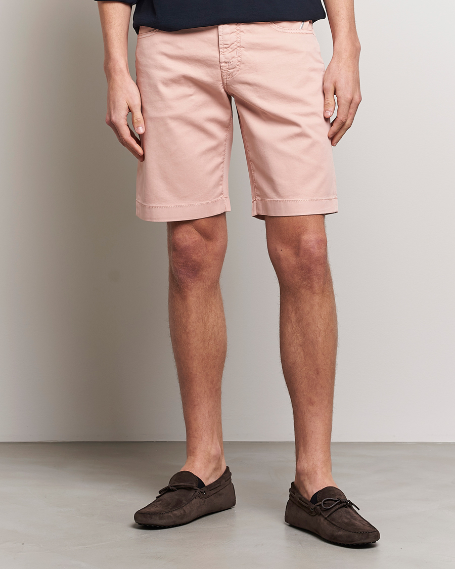 Herre |  | Jacob Cohën | Nicolas Cotton Twill Shorts Pink