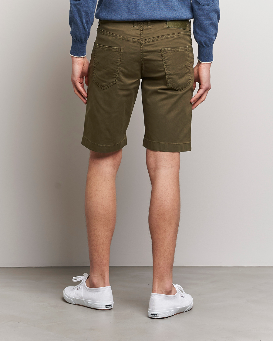 Herre | Shorts | Jacob Cohën | Nicolas Cotton Twill Shorts Olive